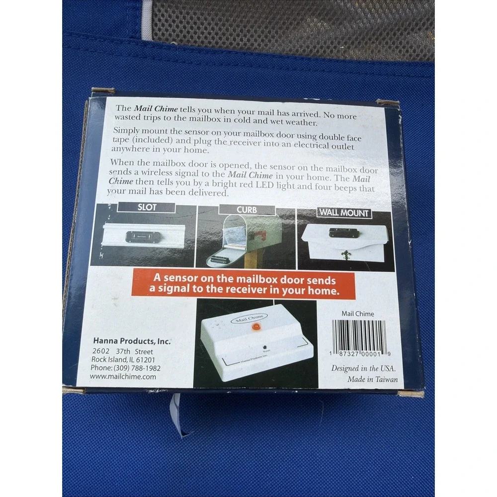 Mail Chime, Mailbox Alert, Mailbox Alarm, Wireless Mailbox Alert NIB New